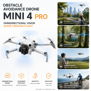 โดรน Mini 4 Pro หลบหลีกสิ่งกีดขวาง มองเห็นรอบทิศทาง ระบบส่งสัญญาณ O4 สำหรับผู้เริ่มต้น บินปลอดภัย ชุดคอมโบสำหรับสร้างสรรค์งานกลางแจ้ง - Product Image 1