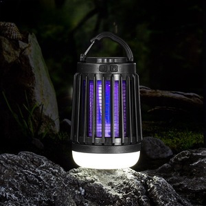 Lámpara LED UV para matar mosquitos, 1601mAh, recargable por USB, luz para acampar al aire libre, carcasa de ABS, color negro W851 - Product Image 1