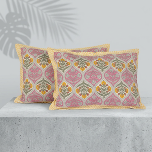 VILAKSH ENTERPRISES Ensemble de housse de couette classique à imprimé floral 100 % coton 7 pièces avec taies d'oreiller, sans plis, 400 fils au pouce carré, personnalisable, fait main - Product Image 3