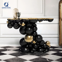 QIANCHENG 2023 nouveau produit foshan shunde fournisseur de meubles coffres blanc et konsolentisch or table console d'accent victorienne