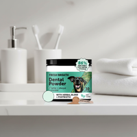 Bubuk Gigi Herbal Enzimatik Alami untuk Anjing Pembersih Gigi Anjing Penghilang Karang Gigi Produk Perawatan Mulut Hewan Peliharaan Grosir Pasokan Massal