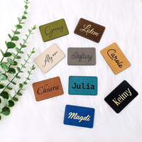 Patchs en similicuir rectangulaires vierges personnalisables avec logo, en cuir PU thermocollant pour chapeaux, avec adhésif, vente en gros