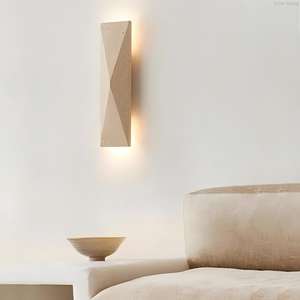 Lampe murale en pierre LED créative nordique, salon extérieur, pierre de galet, crème, lampe murale moderne - Product Image 1