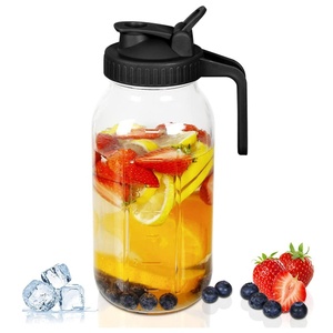 Limonade grande bouche large 64 32 oz pot Mason bouteille de café couvercle hermétique verre à thé glacé buveur étanche - Product Image 1