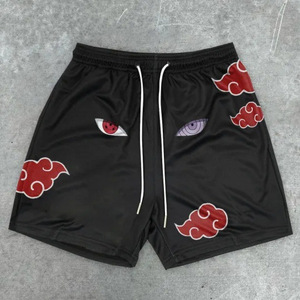 Pantalones Cortos Deportivos Personalizados Vintage para Hombre, 100% Algodón, Estilo Hip Hop, Anti-UV, con Estampado 3D en Espuma, Malla Transpirable y Cordón Ajustable - Product Image 1