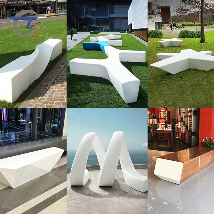 Flexible Customization Modern Outdoor Furniture GRC Fiberglass Concrete ...