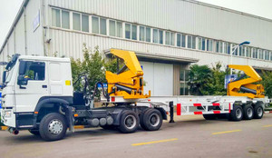 37t bán Trailer sidelifter container <span class=keywords><strong>Side</strong></span> Box <span class=keywords><strong>loader</strong></span> nâng lên boxloader sideloader xe tải Trailer với 20ft 40ft 3 trục phím điều khiển - Product Image 3