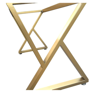 Milieu moderne industriel métal acier Table support jambes support <span class=keywords><strong>pied</strong></span> or bricolage meubles jambes bureau Table à manger cadre - Product Image 3