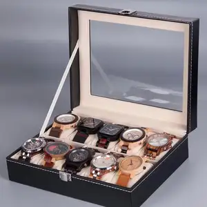BOBO BIRD PU Leather Display Case Watch Jewelry Storage Organizer Boxes 6 Slots 10 Slots