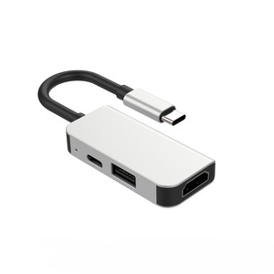 Adaptor Tipe C 3 dalam 1, saklar stasiun Dok USB dengan Output DC untuk ponsel Tablet komputer & konsol Game - Product Image 1