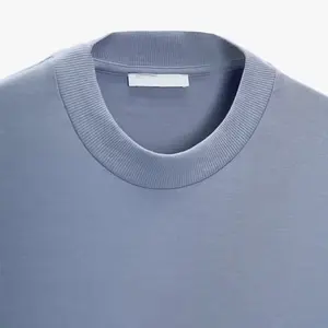 100% Cotton Tshirt Luxury Quality Rib O-neck Blank Drop Shoulder Teeshirts Oversize T-shirt Pour Les Hommes-shirt For Men