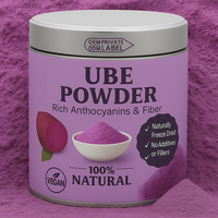 Poudre d'UBE de qualité alimentaire naturelle (extraction par solvant) pour usage sportif, emballée en carton/fût/bouteille, directement de l'usine
