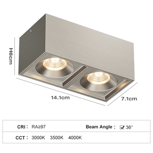 PULUOTI Lámpara <span class=keywords><strong>LED</strong></span> de Techo <span class=keywords><strong>Rectangular</strong></span> de <span class=keywords><strong>Superficie</strong></span>, 16W 20W, Grosor 60MM, Luz de Techo Fija para Pasillo de Escuela, Cocina - Product Image 5