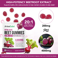 ArtoaLabs Gummies de Betterave Naturelle Sans Sucre – Soutien Nutritionnel, Extrait de Betterave, Complément pour le Bien-être Général