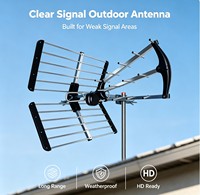 هوائي تلفزيون رقمي خارجي قوي UHD-3993A WALITO HDTV DVB-T2 مع حامل ألومنيوم وفلتر 5G لاستقبال قوي