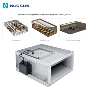 Ventilateur de conduit d'évacuation <span class=keywords><strong>rectangulaire</strong></span> à usage intensif pour parking souterrain, OEM, roulement à billes robuste, faible consommation d'énergie - Product Image 6
