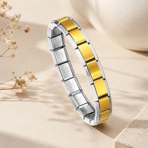 Italian Link Charms <b>Bracelet</b> Fashion <b>Bangles</b> Stainless Steel <b>Bracelet</b> Italian Charm <b>Bracelets</b> 18k Gold Plated Charms <b>Bracelets</b> - Product Image 1