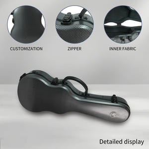 音楽練習向けポータブルカーボンファイバー製ギターケース、耐久性のあるEVAハードストレージ、ブラックコットンウェビング、カラフルな特徴 - Product Image 2