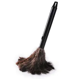 ขนนกกระจอกเทศแบบยืดไสลด์และพัดลมไมโครไฟเบอร์ Duster ผ้าดําแบบพับเก็บได้ทําความสะอาดคอมพิวเตอร์ในครัวเรือนห้องครัวในครัวเรือนใช้