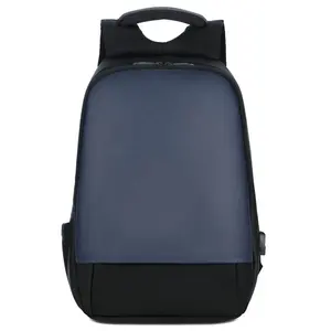 Уникальный Простой повседневный рюкзак темно-синий неопреновый рюкзак для ноутбука на заказ