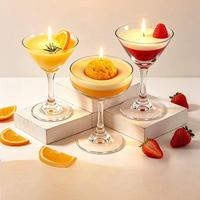 Kaffee Martini Orange Cocktail Form Kerze Kreatives Frucht-Geschenk Heimdekoration Bestseller Duftkerzen
