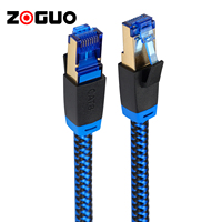 Produsen Cina tugas berat kucing 8 kabel Ethernet 40Gbps SFTP RJ45 datar Cat8 LAN kabel Patch 20% Off terbuat dari tembaga