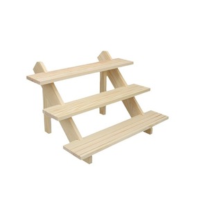 In stock <b>pine</b> wood display rack, multi-layer desktop storage <b>shelf</b>, wooden tiered multi-purpose plant stand wholesale - Product Image 4
