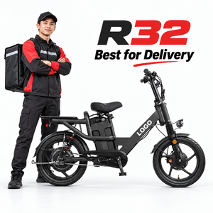 จักรยานบรรทุกไฟฟ้า R32 ล้อ 18 นิ้ว 48V 32AH มอเตอร์ไร้แปรงถ่าน 351-500W จักรยานไฟฟ้าวิบาก แบตเตอรี่ในตัว เหมาะสำหรับการส่งของ - Product Image 1