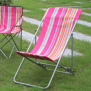 Chaise longue pliante en acier pour l'extérieur, confortable, type chaise lune, pour la plage, le camping, le jardin, le balcon, le parc, le salon - Product Image 2