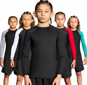 Camiseta Rashguard de Compresión de Manga Larga para Hombre, Personalizada de Fábrica, Ajustada, de Poliéster, para Lucha, BJJ, Jiu Jitsu, Transpirable - Product Image 1