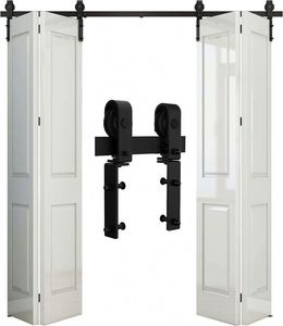 WEKIS Herrajes para Puertas Plegables Verticales sin Marco Estilo Francés, de Aluminio, Latón, Aleación de Zinc y Acero, para Baño y Dormitorio - Product Image 1
