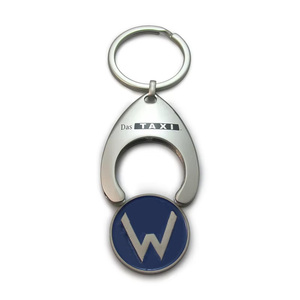 Tùy chỉnh Thiết Kế 2D Kim Loại Euro Xe Đẩy Đồng Xu Keychain Siêu Thị Mua Sắm Giỏ Hàng Ổ Khóa 2x2 Trolly Đồng Tiền Thẻ Vòng Chìa Khóa - Product Image 1