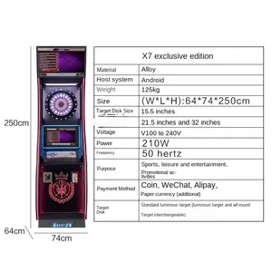 Pop Electronic Dart Board Game Machine With Coin Operated Leisure Amusement Arcade Online Indoor Machine