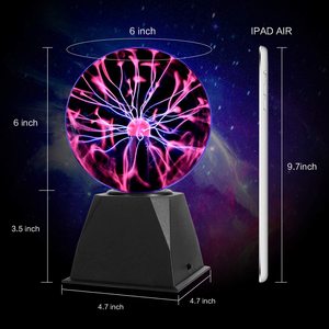 TIANHUA 8 pollici magia USB LED notte statica palla elettrica novità lampada al <span class=keywords><strong>Plasma</strong></span> per la festa dei bambini decorazione della camera da letto uso all'ingrosso - Product Image 2