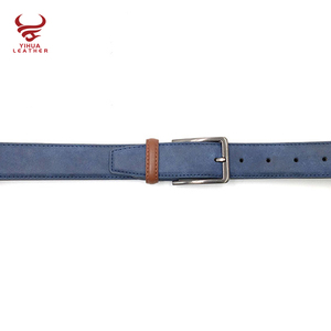 Cinturones de cuero con costura superior para hombre, cinturones de piel sintética de ante, cinturones de jeans para hombre - Product Image 5