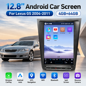 หน้าจอแอนดรอยด์ในรถยนต์ขนาด 12.8 นิ้ว สำหรับ Lexus GS ปี 2004-2011 6GB 128GB 4G LTE Wireless CarPlay DSP กล้อง 360 องศา - Product Image 1