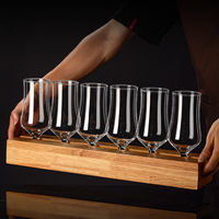 Logo personnalisé gobelet à tige courte verre à vin en cristal clair champagne verre à gobelet tulipe chopes de bière tasse pour bar