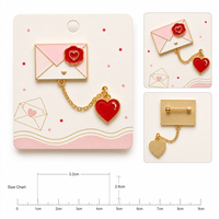 Valentinstag Liebesbrief-Brosche Herz-Charm Weiche Emaille-Anstecknadel Liebes-Schmuck Großhandel Anstecknadeln Kundenspezifische Metallabzeichen OEM-Fabrik
