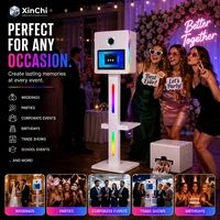 Cabina de Fotos Profesional DSLR con Impresora Rápida, Pantalla Táctil de 15.6 Pulgadas, Todo en Uno, para Marketing y Marca