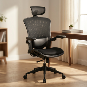 Ergonomic Modern Mesh Office <b>Chair</b> with Adjustable Armrest Fixed Headrest Lockable Tilt Swivel Design for Home Office Use - Product Image 3