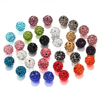 Perles en strass d'argile de qualité AA 6 mm 8 mm 10 mm, perles en cristal disco ball entièrement serties de strass avec trou pour la fabrication de bijoux DIY