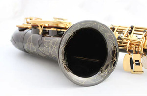 Saxophone alto professionnel noir et or de qualité supérieure, fabriqué en usine, tonalité Mi bémol, idéal pour les performances sur scène - Product Image 5