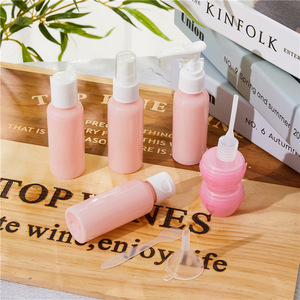 Travel Size Plastic Bottle <b>Set</b> 9 Pieces <b>Spray</b> Cream Lotion Refill Bottles For Cosmetic Toiletries Packaging - Product Image 2