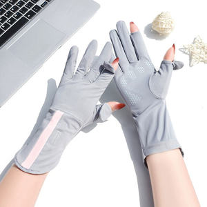 Gants d'été fins en soie glacée anti-UV pour femmes, compatibles écran tactile, antidérapants, respirants, pour la conduite et le cyclisme - Product Image 1