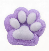 Jumbo Fluffy Cat Paw Squishy - Mainan Remas PVC Lembut untuk Menghilangkan Stres