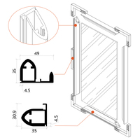 Portes d'armoire en aluminium de style italien, modernes et luxueuses, avec cadre pour porte de placard en verre, porte de garde-robe en aluminium