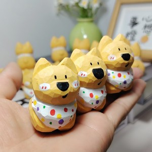 งานแกะสลักไม้ทำมือรูปสุนัขเวสต์ไฮแลนด์ ขนาด 4x3x4.5 ซม. ทำจากไม้ลินเด็นแท้ ตกแต่งโต๊ะทำงาน ของขวัญ - Product Image 4