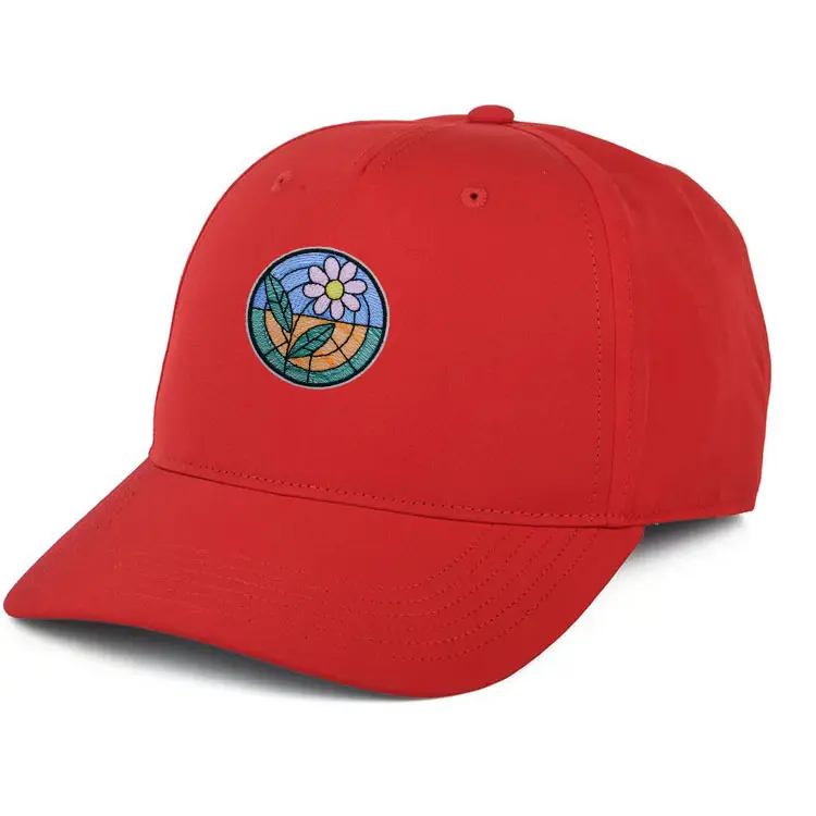 Vente en gros de chapeaux de sport unisexes bicolores décontractés personnalisés à 5 panneaux casquette de baseball brodée structurée avec étiquette tissée