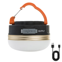 Lampe torche LED portable de camping, rechargeable par USB, avec batterie intégrée, corps en plastique ABS, étanche