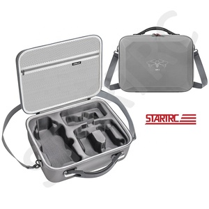 Startrc กระเป๋าสะพายไหล่สำหรับเดินทางแบบพกพาสำหรับ DJI Air <span class=keywords><strong>3</strong></span>, RC-N2รีโมทคอนโทรลหนัง PU Air <span class=keywords><strong>3</strong></span>สำหรับอุปกรณ์เสริมโดรน - Product Image 1